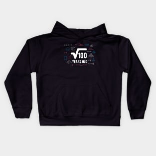 Square Root of 100: 10th Birthday 10 Years Old T-Shirt Birthday Party Kids Hoodie